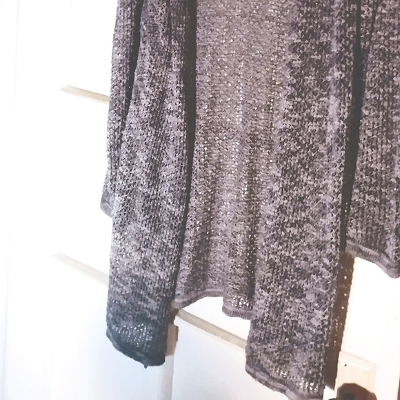 Long Sheer Charcoal Cardigan - Picture 3 of 6